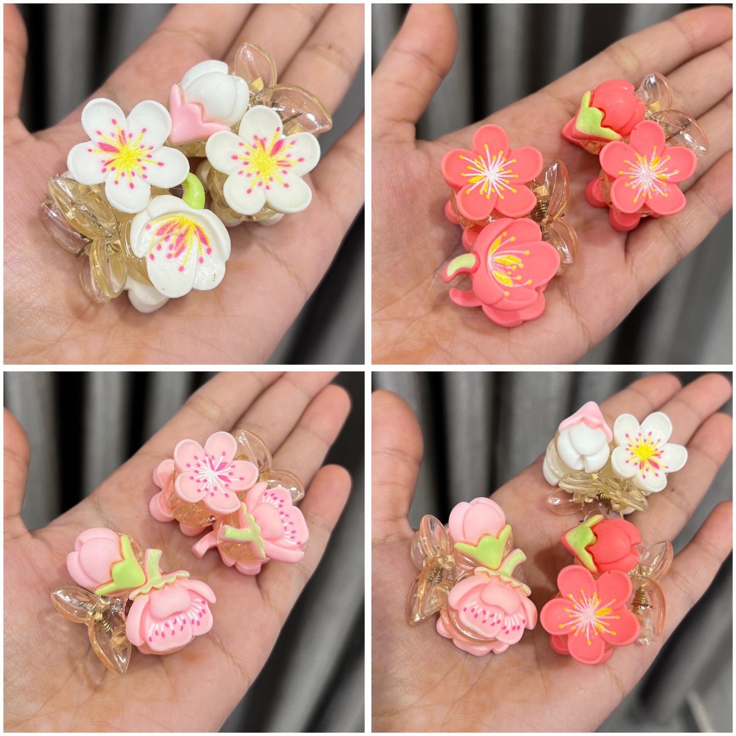 Half Floral Hoops Earrings